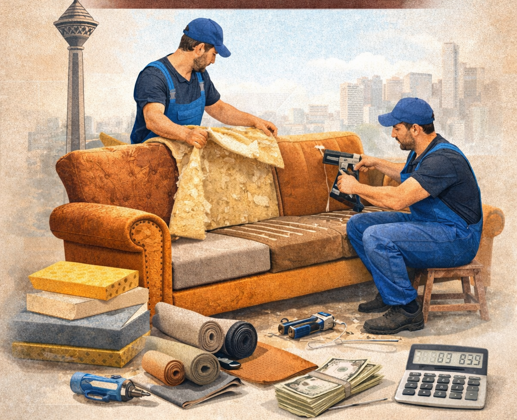 هزینه تعمیر مبل در تهران چقدر است؟ بررسی کامل قیمت‌ها در سال جدید